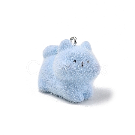 Flocky Resin Pendants FIND-A061-01J-1