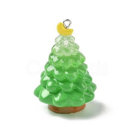 Christmas Theme Opaque Resin Pendants RESI-I336-01P-01-1