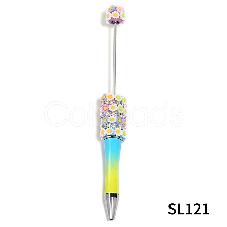 5Pcs Sunflowers Plastic Beadable Pens PW-WGD1334-04-1