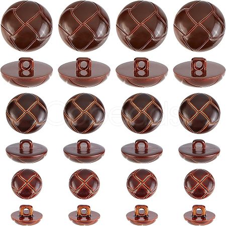 100Pcs 1-Hole Plastic Buttons BUTT-CA0001-05B-1