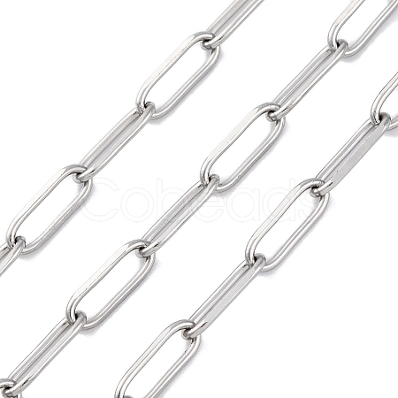 304 Stainless Steel Paperclip Chains CHS-M009-06P-02-1