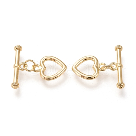 Brass Toggle Clasps X-KK-F820-11G-1