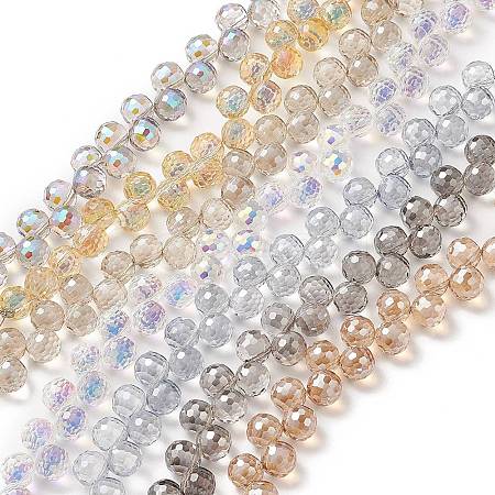 Transparent Glass Beads Strands GLAA-G096-01-1