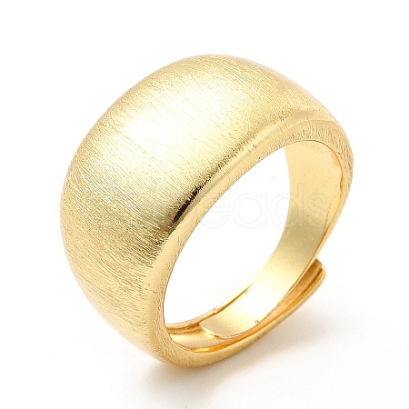 Rack Plating Brass Plain Band Adjustable Ring for Women RJEW-E064-18G-1