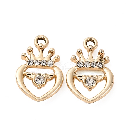 Alloy Rhinestone Pendants PALLOY-S052-01G-A-1