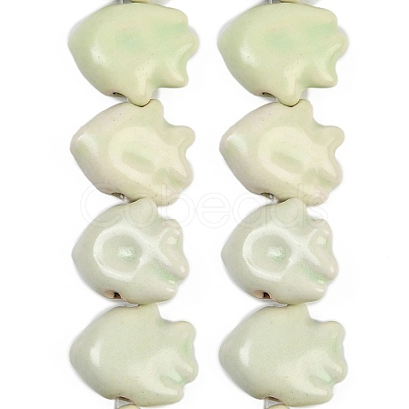 Handmade Porcelain Beads Strands PORC-C007-01B-1