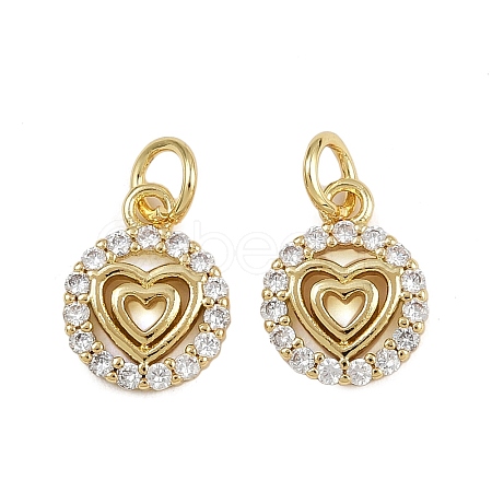 Brass Micro Pave Cubic Zirconia Pendants ZIRC-I367-05G-10-1