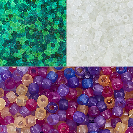 800Pcs Transparent Plastic Beads KY-PA0001-19B-1