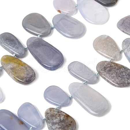 Natural Blue Chalcedony Beads Strands G-NH0075-A01-01-1
