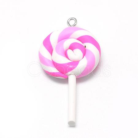 Handmade Polymer Clay Big Pendants CLAY-Q240-007E-1