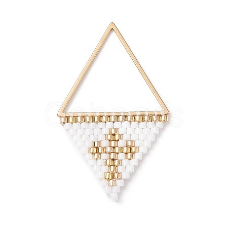 Handmade Japanese Seed Beads Pendants PALLOY-MZ00136-02-1