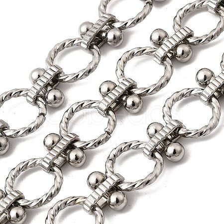 Alloy Textured Ring Link Chains CHC-P013-05P-01-1