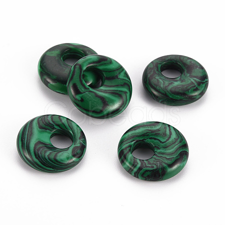 Synthetic Malachite Pendants G-T122-67H-1