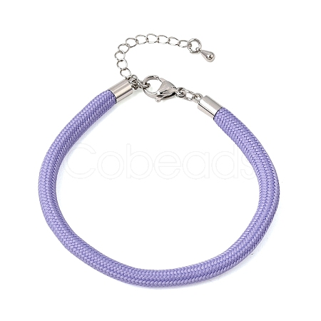 Braided Round Polyester Cord Bracelet Makings FB-CBAEDA0-01P-33-1
