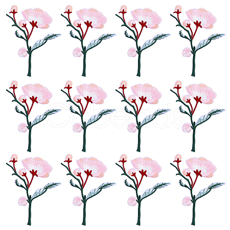 12Pcs Polyester Cotton Computerized Embroidery Thread Iron on Sew On Patches PATC-HY0002-09B-1