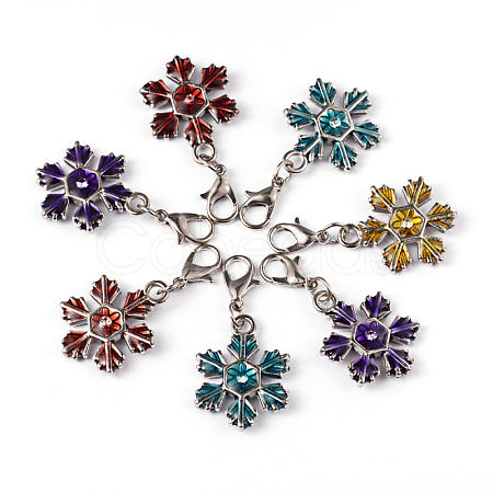 Zinc Alloy Enamel Pendants X-ENAM-H169-M-1