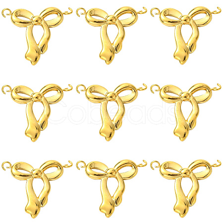 10Pcs 304 Stainless Steel Bowknot Connector Charms STAS-SC0010-53-1