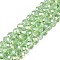 Electroplate Glass Beads Strands, AB Color Plated, Faceted, Rondelle, Pale Green, 6x5mm, Hole: 1mm, about 84~85pcs/strand, 16.34~16.54 inch(41.5~42cm)