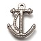 Non-Tarnish 304 Stainless Steel Pendants, Anchor, Stainless Steel Color, 23.5x18.5x3.5mm, Hole: 1.5mm