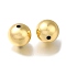 Rack Plating Brass Beads, Long-Lasting Plated, Lead Free & Cadmium Free, Round, Real 18K Gold Plated, 12mm, Hole: 1.8mm