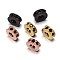 Flat Round Brass Micro Pave Cubic Zirconia Spacer Beads, Lead Free & Nickel Free & Cadmium Free, Mixed Color, 7x3mm, Hole: 3mm