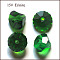 K9 Glass, Imitation Austrian Crystal Beads, Grade AAA, Faceted, Diamond, Green, 7x5mm, Hole: 0.9~1mm