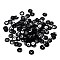 Plastic Paillette Beads, Semi-cupped Sequins Beads, Center Hole, Black, 5x0.5mm, Hole: 1mm