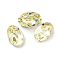 Glass Rhinestone Cabochons, Flat Back & Back Plated, Faceted, Oval, Jonquil, 6x4x3mm