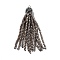 Electroplate Glass Bead Tassel Big Pendants, with Brass Rhinestone Findings, Slate Gray, 76x10.8mm, Hole: 2.5mm