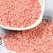 Baking Paint Glass Seed Beads, Donut, Light Salmon, 8/0, 2.5~3x1~1.5mm, Hole: 1~1.2mm, about 40909pcs/1pound