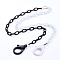 Personalized Two Tone ABS Plastic Cable Chain Necklaces, Eyeglasses Chains, Handbag Chains, with Iron Linking Rings and Plastic Lobster Claw Clasps, White, 26.77~27.95 inch(68~71cm)