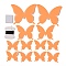 3D Plastic Luminous Wall Stickers, with Adhesive Tape, for Home Living Room Bedroom Wall Decorations, Butterfly, Orange, 44~90x55~110x0.2mm, 12pcs/set