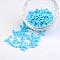 6/0 Opaque Colours Round Glass Seed Beads, Light Sky Blue, Size: about 4mm in diameter, hole:1.5mm, about 495pcs/50g