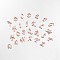 Rose Gold Plated Alloy Letter Pendants, Rack Plating, Cadmium Free & Lead Free, Random Mixed Letters, 12~17x4~15x2mm, Hole: 1.5mm