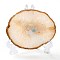 Printed Natural Agate Slice Stone Ornament, for Good Luck Home Office Decor, Angel & Fairy, 100~125x105~150x7.5~8mm