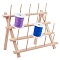 PANDAHALL ELITE 20 Spools Solid Wood Sewing Embroidery Thread Stand, Holder Rack, BurlyWood, 40x32cm