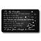 Rectangle 201 Stainless Steel Custom Blank Thermal Transfer Wallet Card, Electrophoresis Black, 550x850x0.7mm