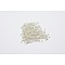 12/0 Electroplate Glass Seed Beads, Round Hole Rocailles, Silver Plated, 2x2mm, Hole: 0.5mm