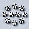 Handmade Polymer Clay Beads, Flat Round, Black, 9~10x4mm, Hole: 1.6mm