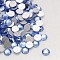 Glass Flat Back Rhinestone, Grade A, Back Plated, Faceted, Half Round, Light Sapphire, SS4, 1.5~1.6mm, 1440pcs/bag