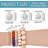 30Pcs 3 Styles Acrylic & Resin with Rhinestone Round Beads OACR-PH0004-27-2