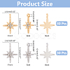 60Pcs 2 Colors Alloy Rhinestone Pendants ALRI-DC0001-10-2