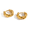 Twist 304 Stainless Steel Hoop Earrings for Women HD0403-5