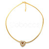 Brass Micro Pave Clear Cubic Zirconia Pendant Necklaces WG2FDF6-02-2