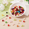 Glass Round Pendants PALLOY-TADJ00001-02-4