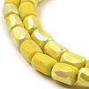 Frosted Opaque Glass Beads Strands GLAA-P058-07B-4