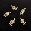 Brass Micro Pave Cubic Zirconia Pendants ZIRC-SZ0003-47-3