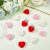 12Pcs 3 Colors Heart Wool Needle Felting Decoration DIY-SC0030-15-3