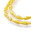 Electroplated Opaque Glass Beads Strands EGLA-L015-FR-B08-2