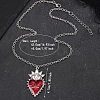 Halloween Alloy Dark Red Enamel Pendant Necklaces for Men Women Kids XF6660-2-2
